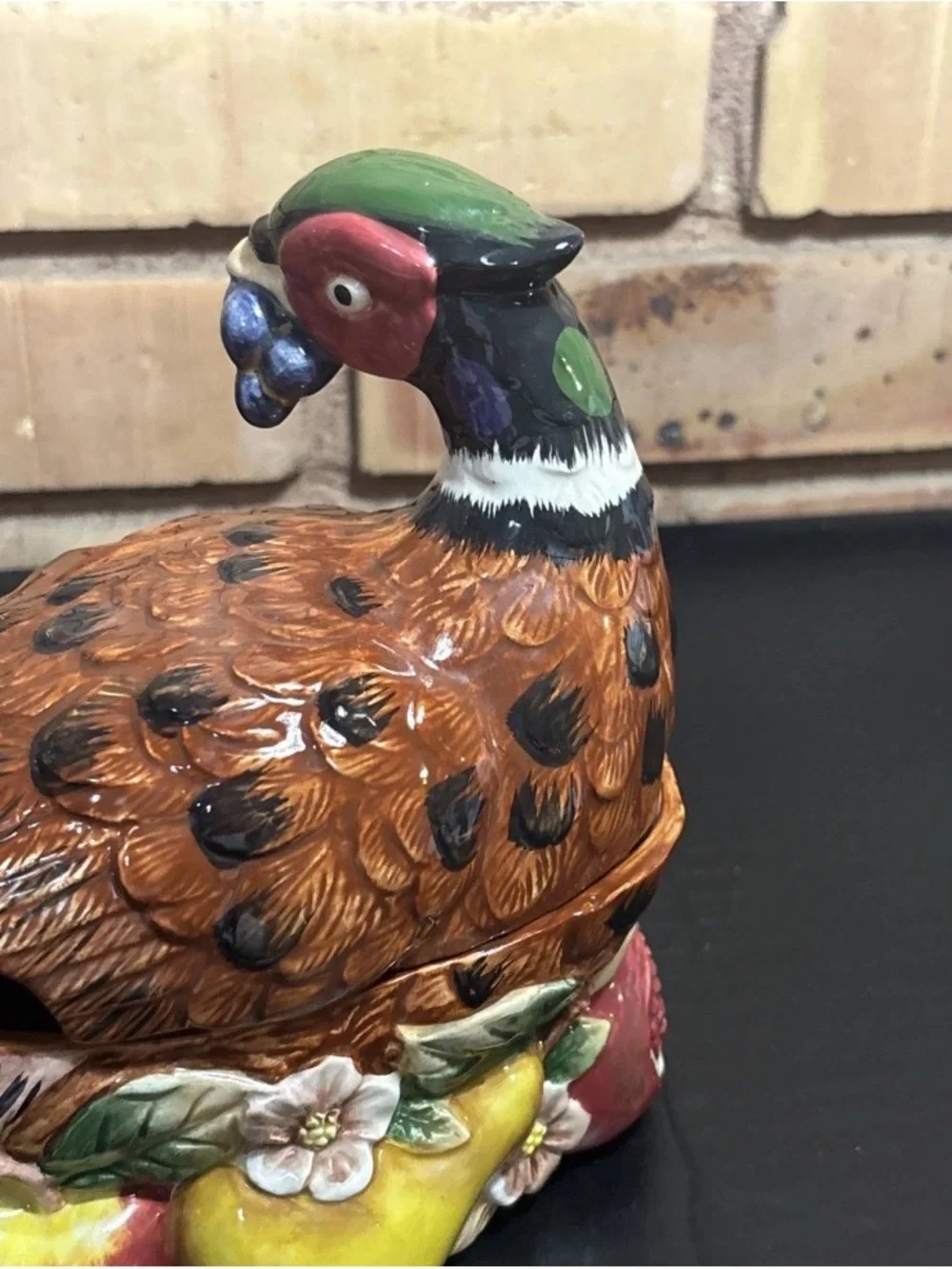 Fitz & Floyd Omnibus Pheasant Soup Tureen w/ Lid Without Ladle Thanksgiving 1997